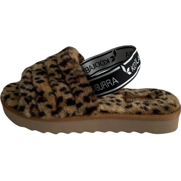 Women’s Slippers Size 7 Koolaburra FUZZ'N II CHEETAH Strappy Sandal - Picture 2 of 12